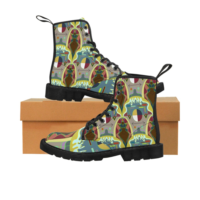 Cellular Womb-In Canvas Boots