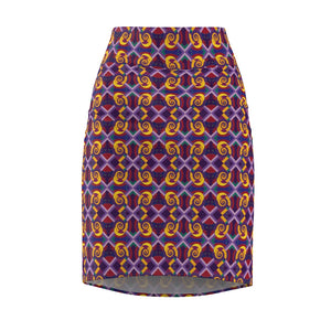 Yansa Gathers All Over Prints Pencil Skirt | Afrocentric Fashion