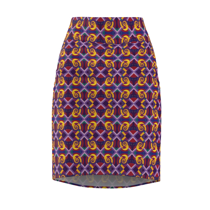 Yansa Gathers All Over Prints Pencil Skirt | Afrocentric Fashion
