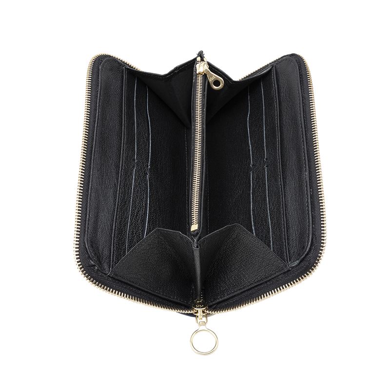 Vibing On The Wavelength Leather Zip Purse | Queer Art
