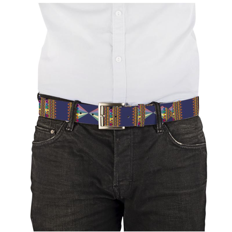 Vibing On The Wavelength Leather Belt | Queer Art & Black Pride