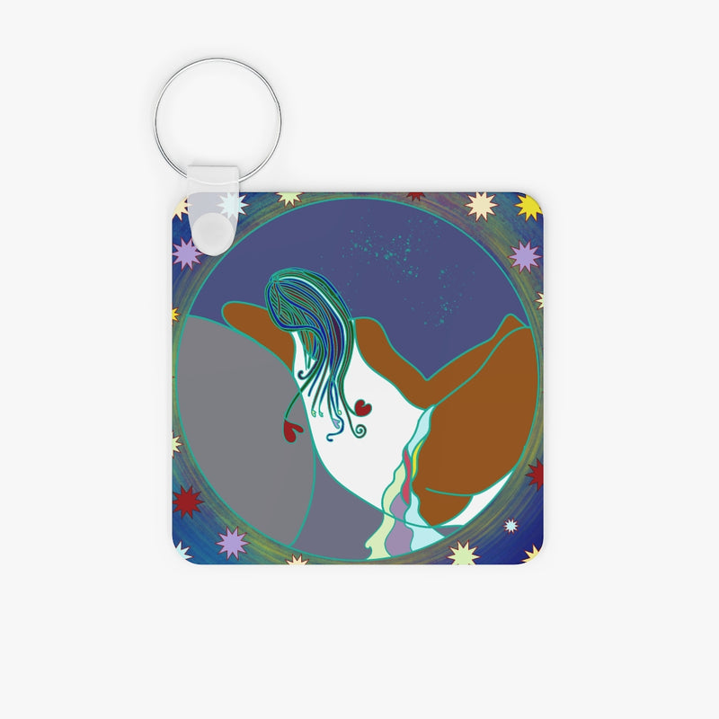 Full Moon Rising Key Ring | Black Queer Art
