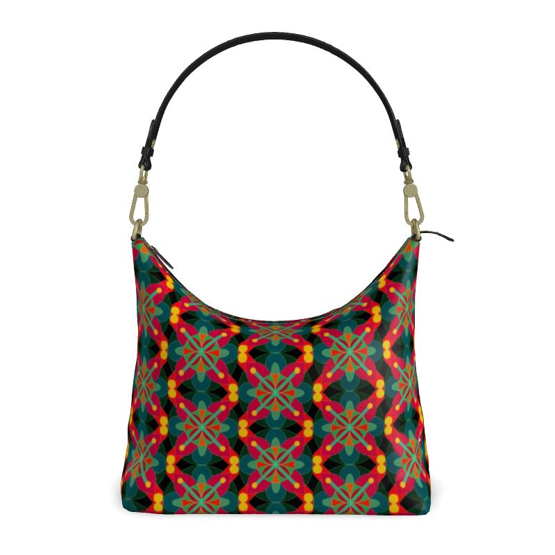 Spiritual Science Square Hobo Bag | Black Spiritual Art