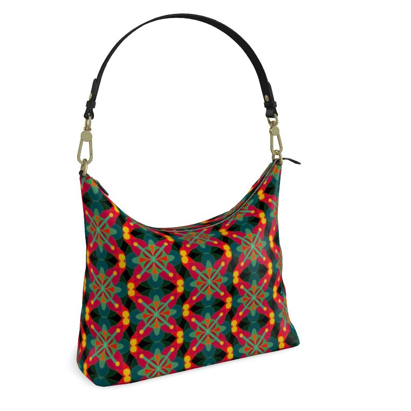 Spiritual Science Square Hobo Bag | Black Spiritual Art