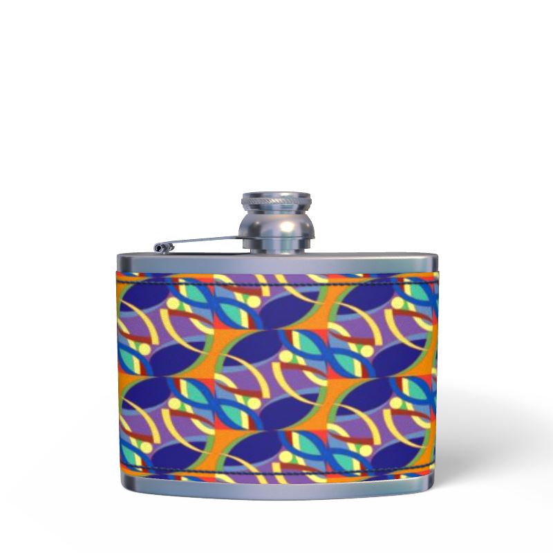 Nana's Strands Leather Wrapped Hip Flask | Black Family Heritage