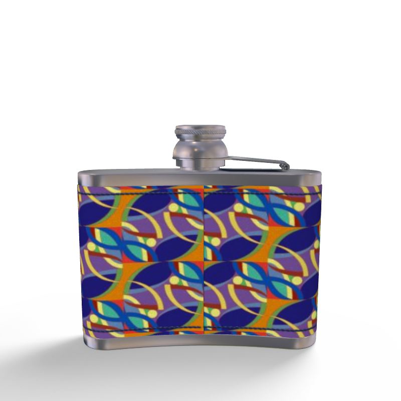 Nana's Strands Leather Wrapped Hip Flask | Black Family Heritage