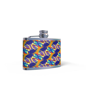 Nana's Strands Leather Wrapped Hip Flask | Black Family Heritage