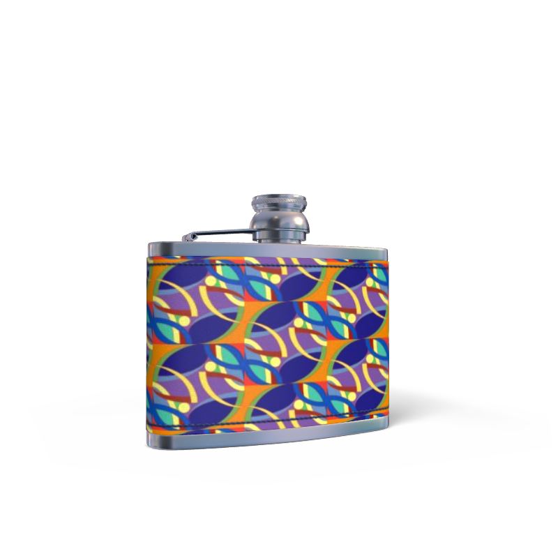 Nana's Strands Leather Wrapped Hip Flask | Black Family Heritage