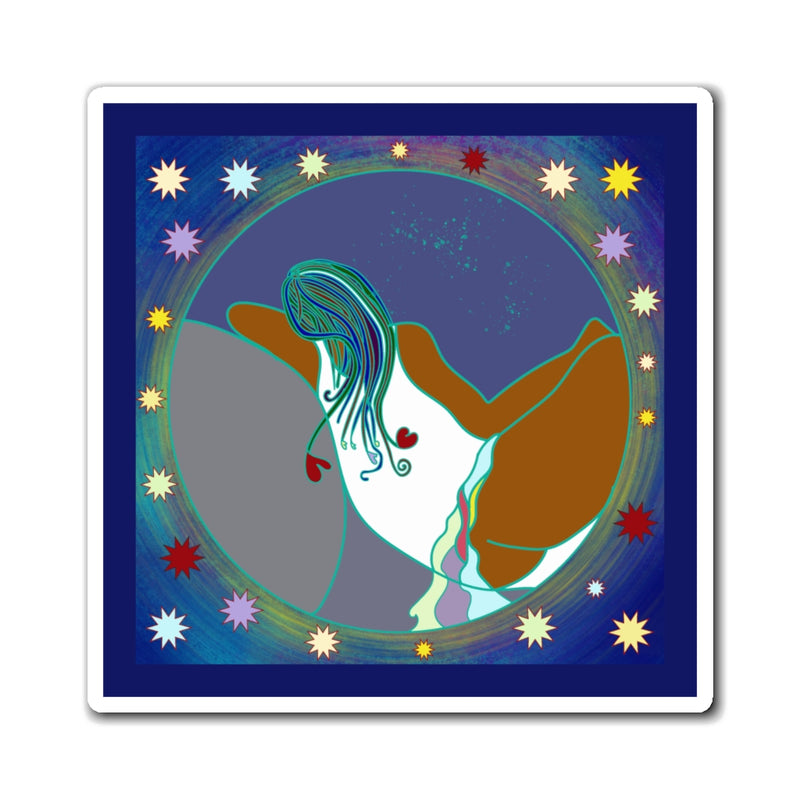 Full Moon Rising Magnet | Black Spiritual Decor