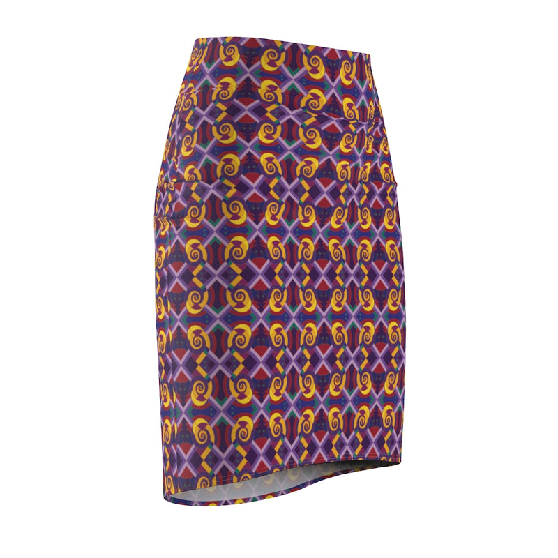 Yansa Gathers All Over Prints Pencil Skirt | Afrocentric Fashion