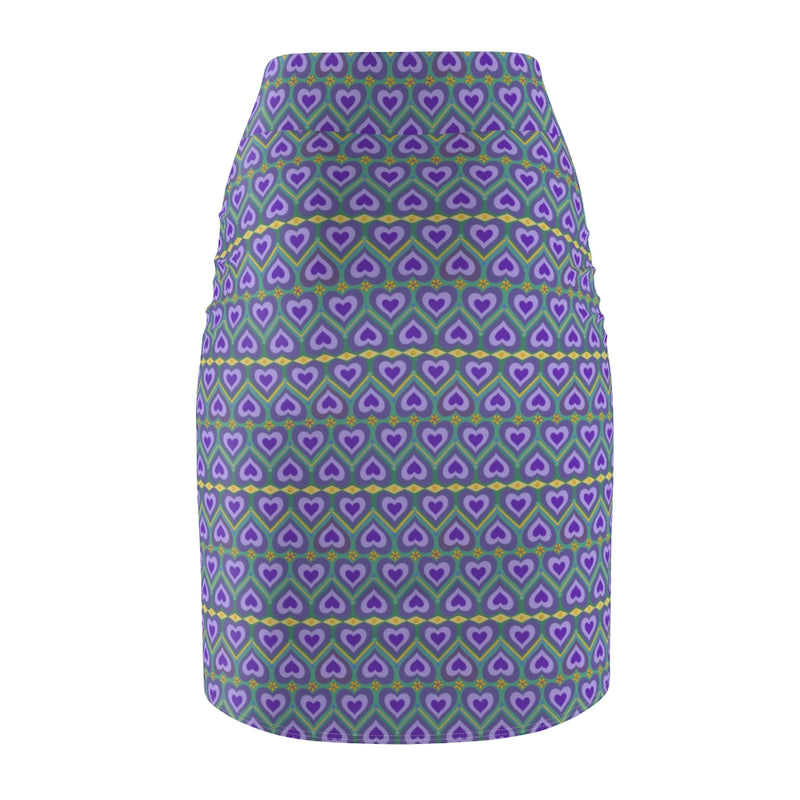Lavender Love All Over Print Pencil Skirt | Queer Art
