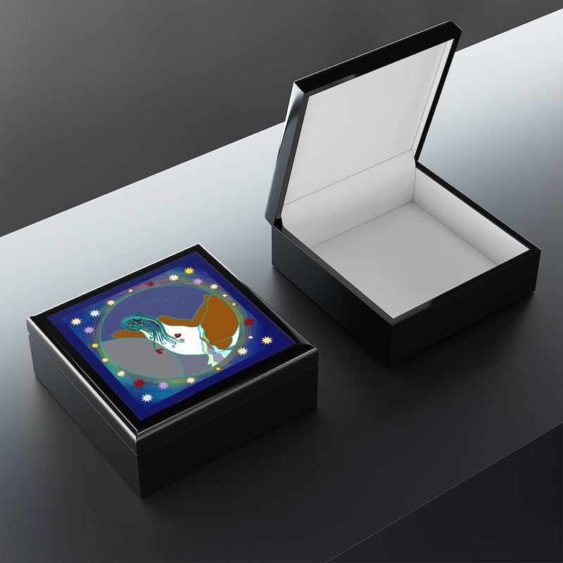 Full Moon Rising Jewelry Box | Black Spiritual Decor
