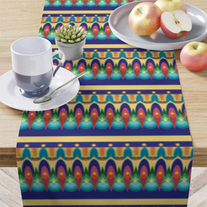 Our Sacred Temples Cotton Table Runner | Afrocentric Home Decor