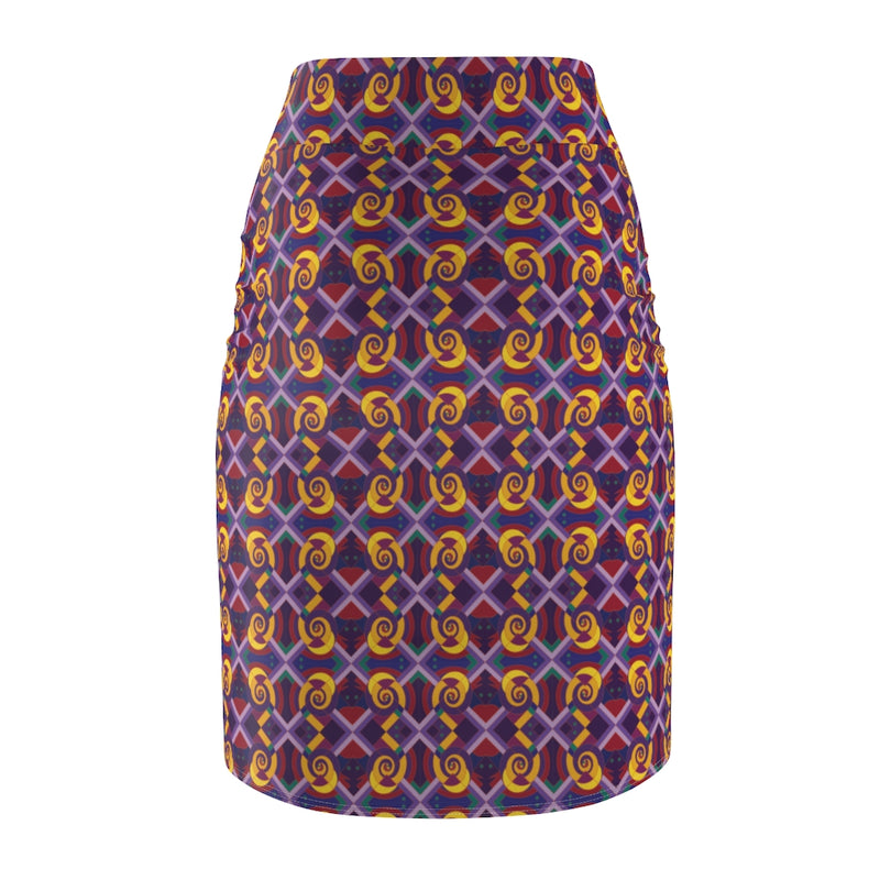 Yansa Gathers All Over Prints Pencil Skirt | Afrocentric Fashion