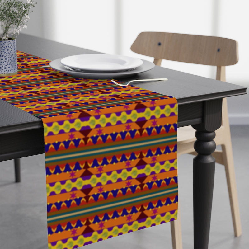 Kujichagulia Cotton Table Runner | Black History Home Decor