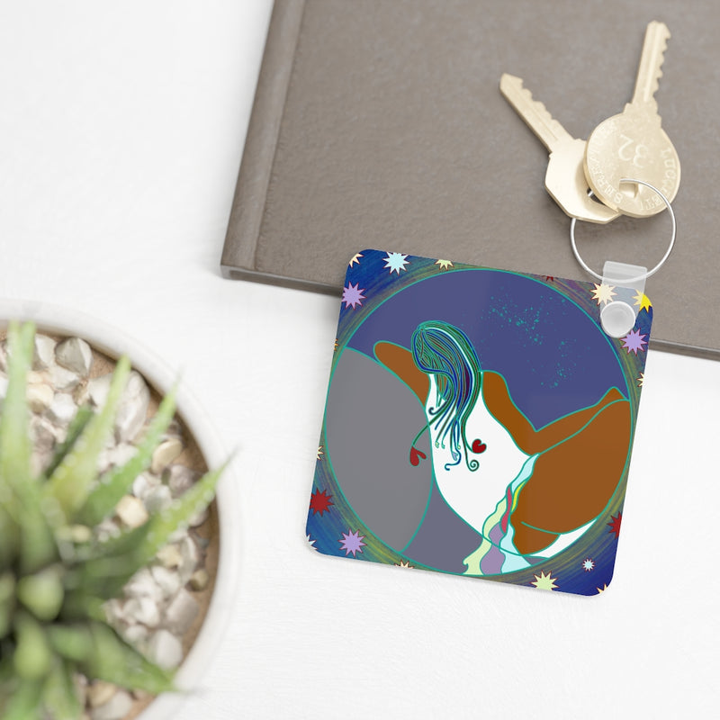 Full Moon Rising Key Ring | Black Queer Art