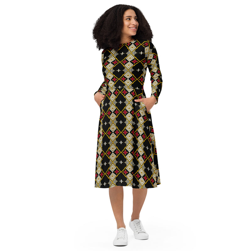 Issa Black Love Thang Midi Dress | Black Love & Pride Apparel