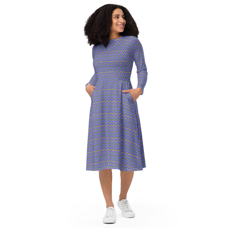 Lavender Love Midi Dress | Queer Art & Black Pride Fashion