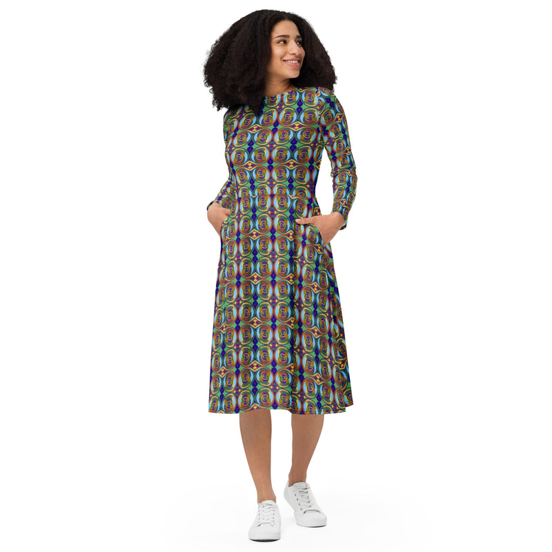 Strong Wind Working Midi Dress | Afrocentric Fashion & Queer Art
