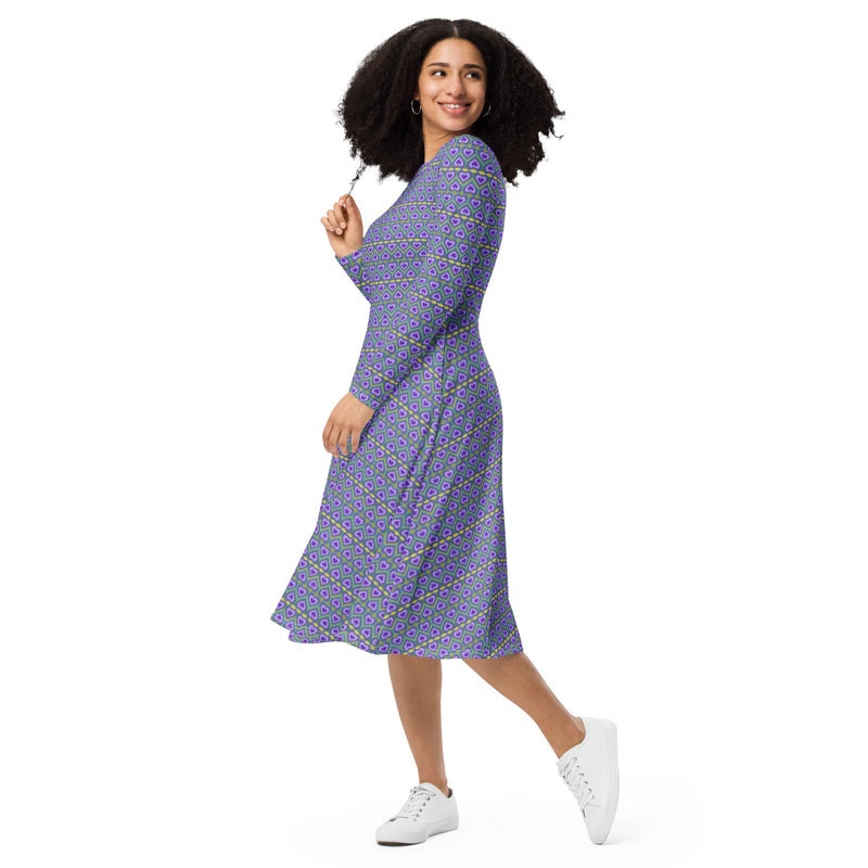Lavender Love Midi Dress | Queer Art & Black Pride Fashion