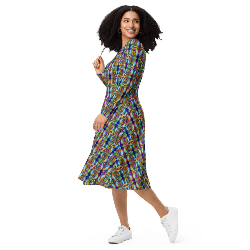 Strong Wind Working Midi Dress | Afrocentric Fashion & Queer Art