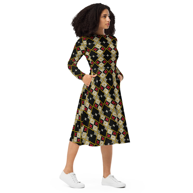 Issa Black Love Thang Midi Dress | Black Love & Pride Apparel
