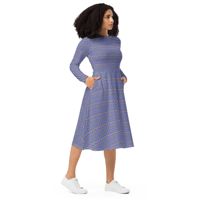 Lavender Love Midi Dress | Queer Art & Black Pride Fashion