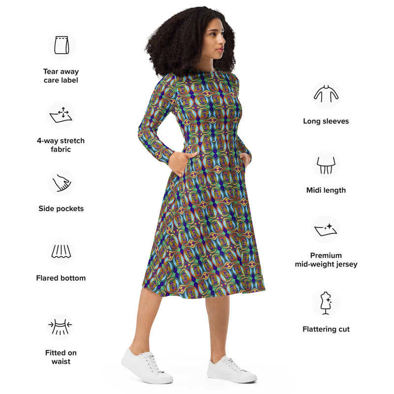 Strong Wind Working Midi Dress | Afrocentric Fashion & Queer Art