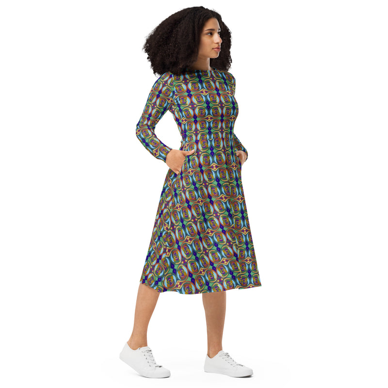 Strong Wind Working Midi Dress | Afrocentric Fashion & Queer Art