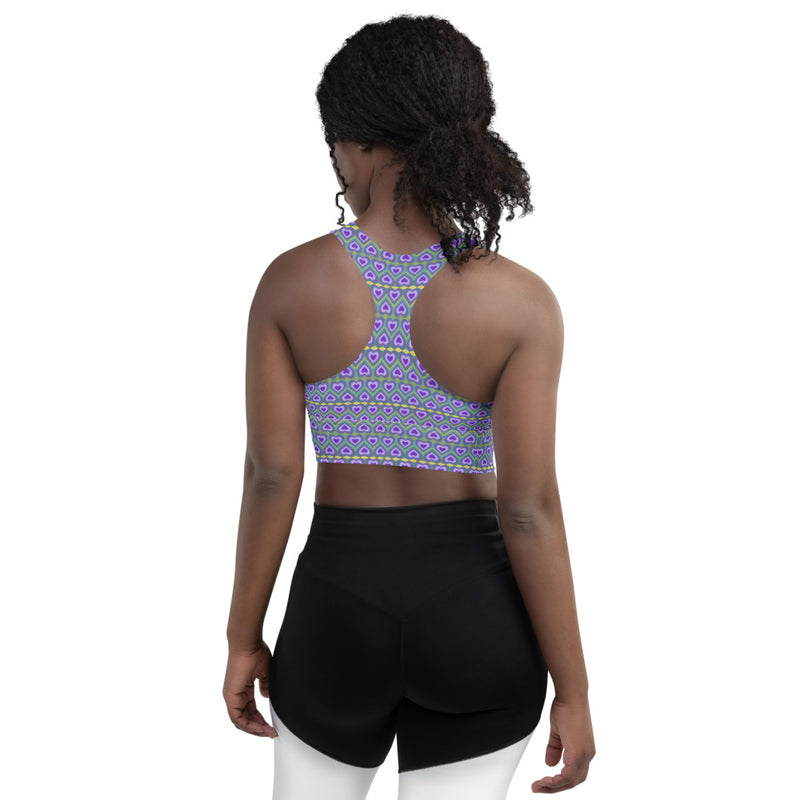 Lavender Love Sports Bra | Queer Art & Black Pride