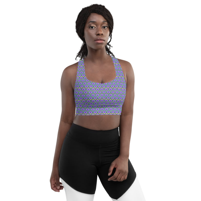 Lavender Love Sports Bra | Queer Art & Black Pride