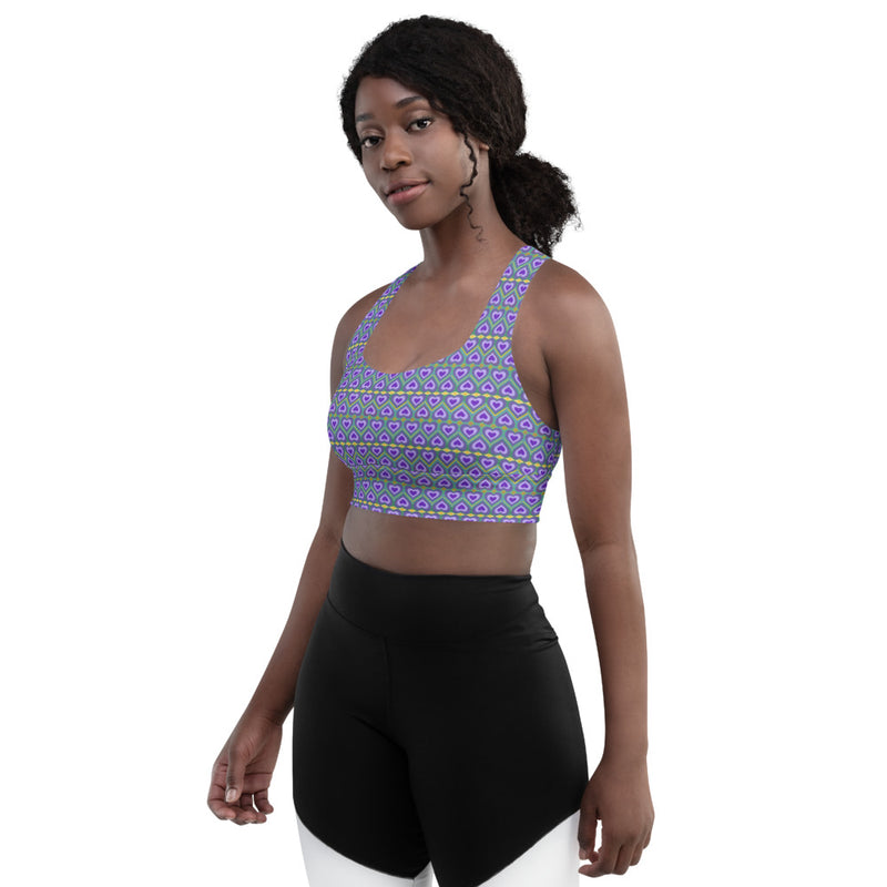 Lavender Love Sports Bra | Queer Art & Black Pride