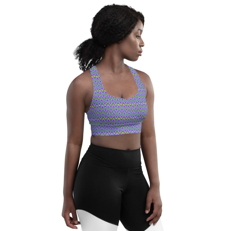 Lavender Love Sports Bra | Queer Art & Black Pride