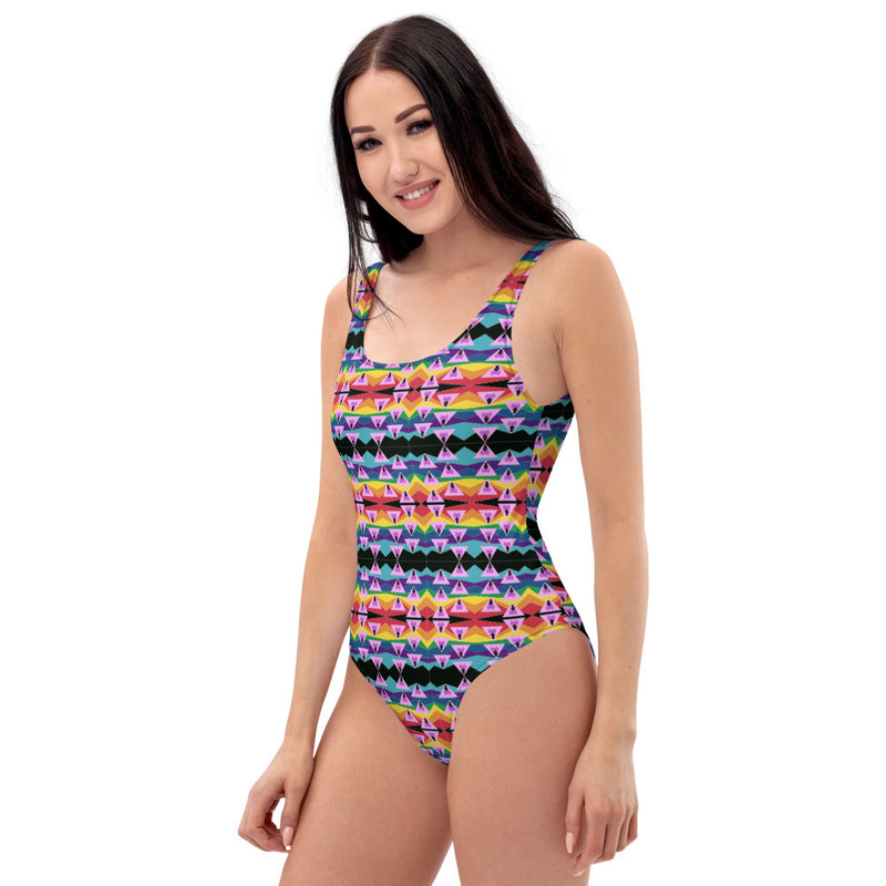 Retro Homo One-Piece Swimsuit | Queer Pride Swimwear