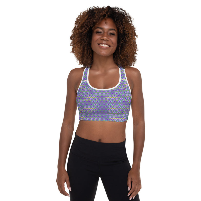 Lavender Love Padded Sports Bra | Queer Pride Activewear