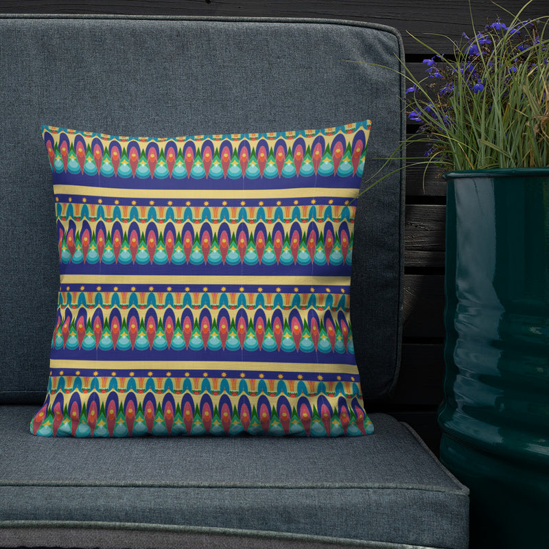 Our Sacred Temples Throw Pillow | Afrocentric Home Decor
