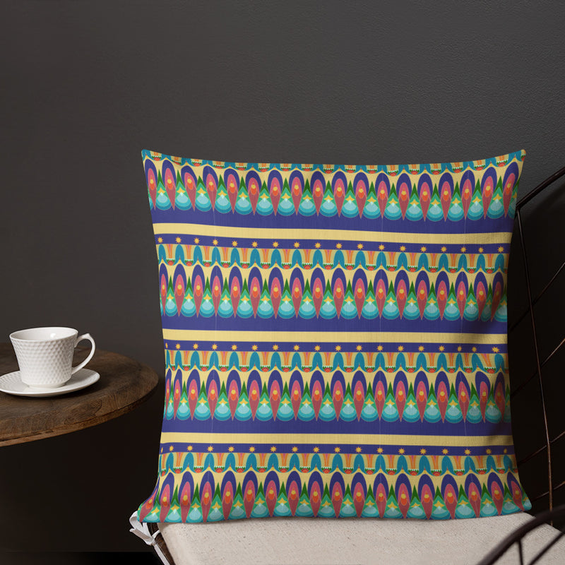 Our Sacred Temples Throw Pillow | Afrocentric Home Decor