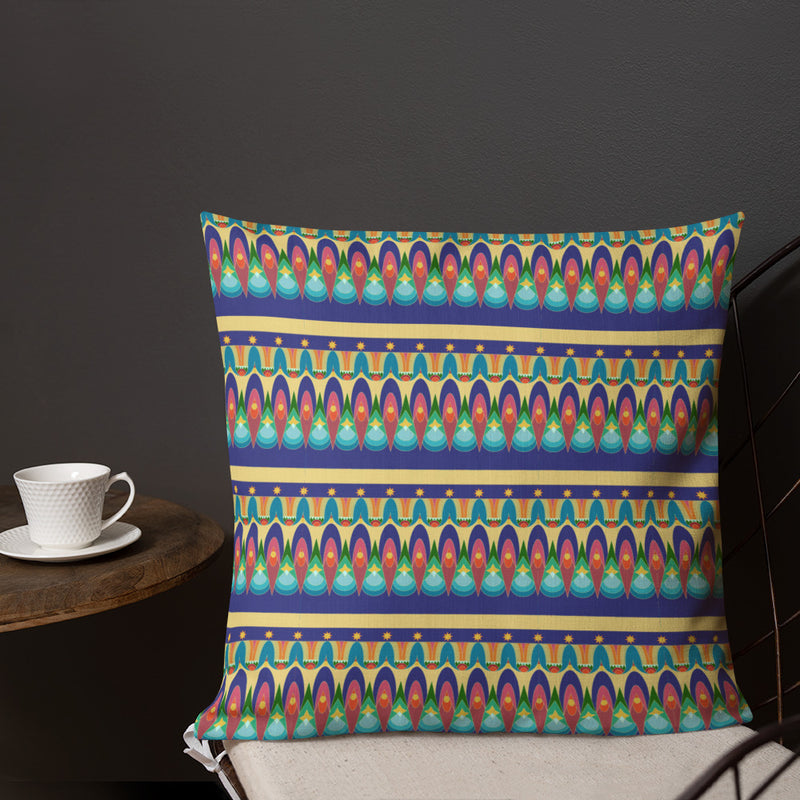 Our Sacred Temples Throw Pillow | Afrocentric Home Decor