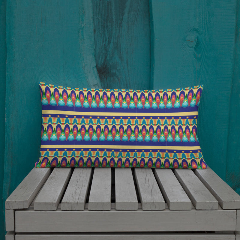 Our Sacred Temples Throw Pillow | Afrocentric Home Decor