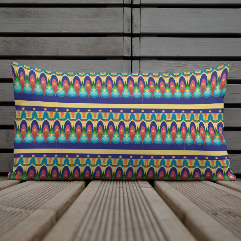Our Sacred Temples Throw Pillow | Afrocentric Home Decor