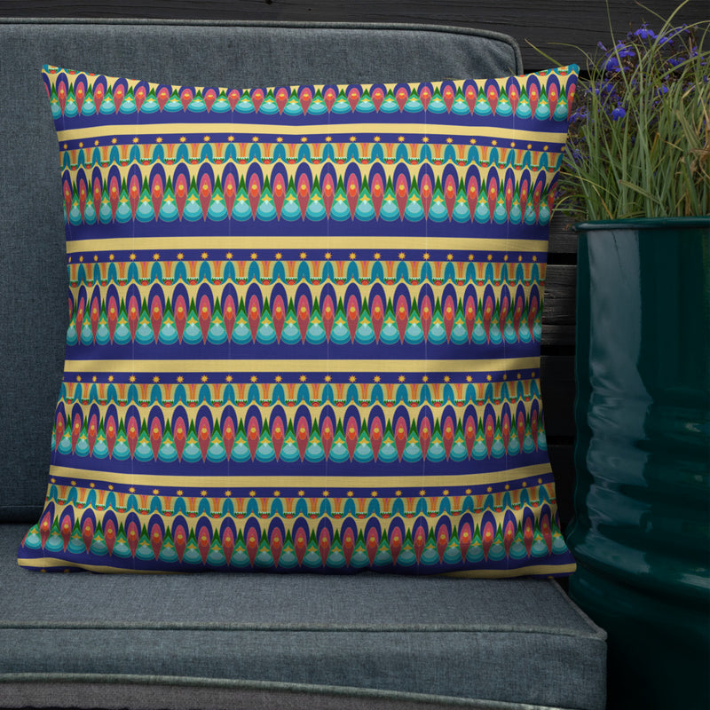 Our Sacred Temples Throw Pillow | Afrocentric Home Decor