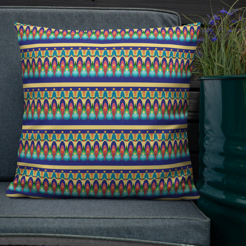 Our Sacred Temples Throw Pillow | Afrocentric Home Decor