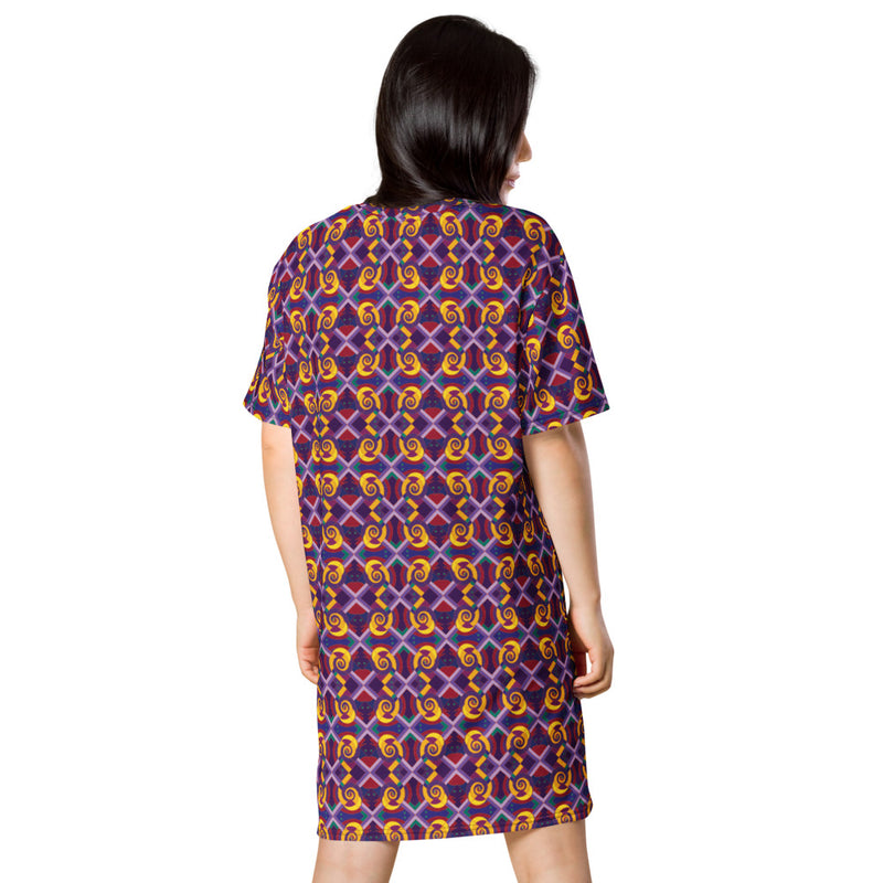 Yansa Gathers T-Shirt Dress | Afrocentric Fashion & Orisha Art