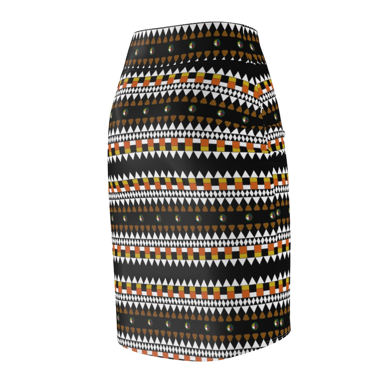 Fulani's Desire All Over Print Pencil Skirt | Afrocentric Fashion