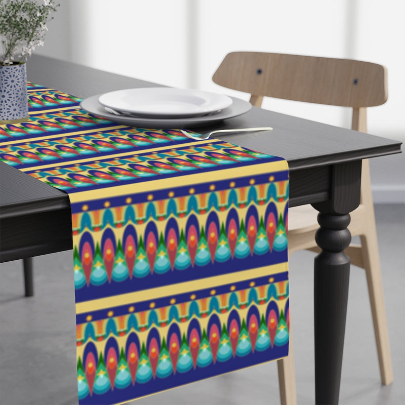 Our Sacred Temples Cotton Table Runner | Afrocentric Home Decor