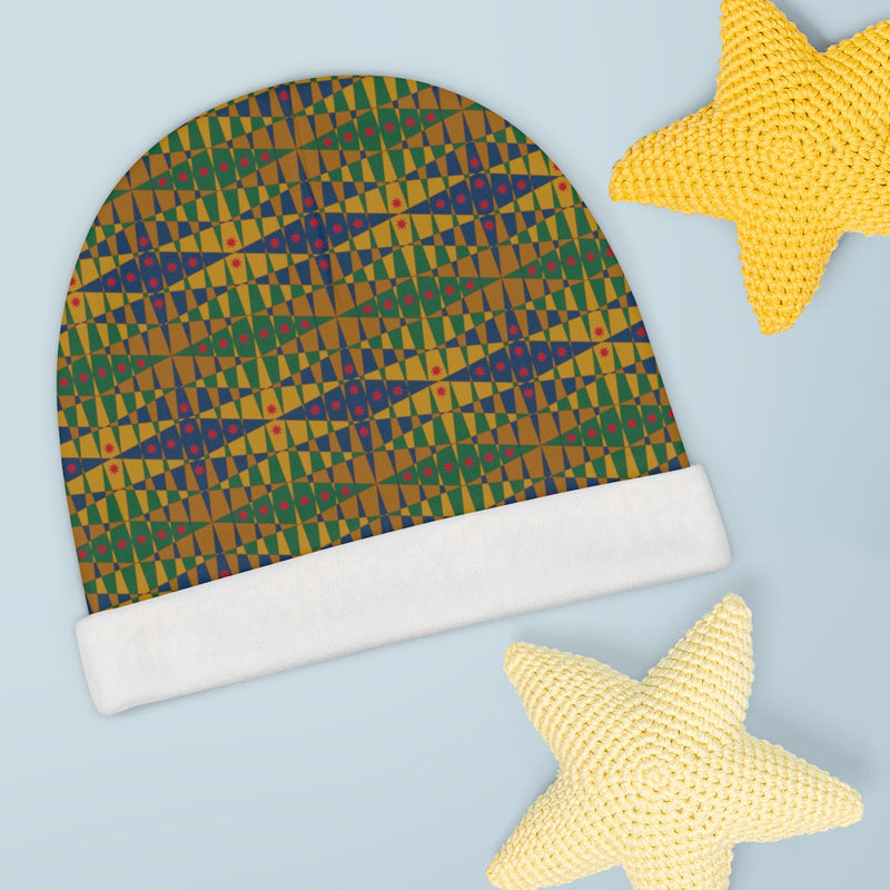 Pitti Pat To Market All Over Prints Baby Beanie | Black Baby Gifts