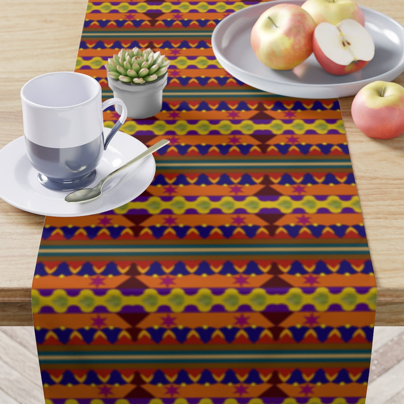Kujichagulia Cotton Table Runner | Black History Home Decor