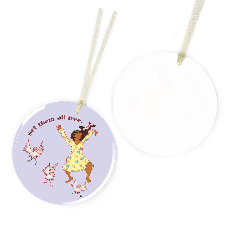 Set Em All Free Glass Ornament | Black Liberation Decor