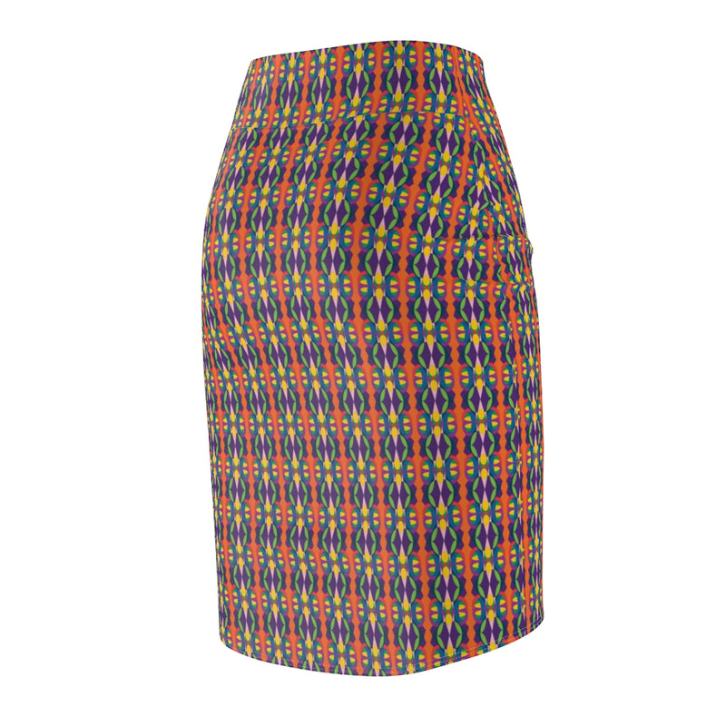 Carnival Butterfly Baby All Over Prints Pencil Skirt | Black Queer Art