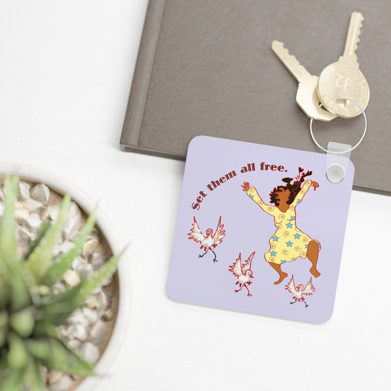 Set Em All Free Key Ring | Black Liberation Pride